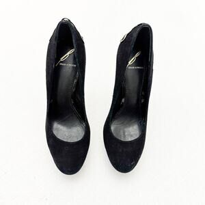 Brian Atwood Fashina Platform Pump Silver Plated Stiletto Heel Accent Size 6
